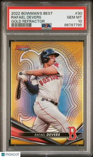 2022 Bowman's Best Rafael Devers #30 30/50 PSA 10 front