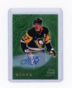 2022-23 Skybox Metal Universe Sidney Crosby Green Emerald Auto /10 front