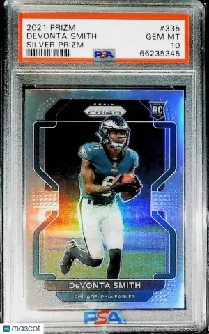 Devonta Smith 2021 Panini Prizm Silver #335 PSA 10 Rookie RC front