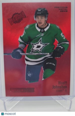2022-23 Skybox Metal Universe Precious Metal Gems Red Wyatt Johnston #156 /100 front