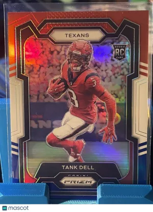 2023-24 Panini Prizm Football RC TANK DELL RED, WHITE, AND, BLUE PARALLEL front