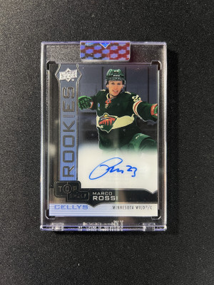 2022-23 UD Clear Cut - Marco Rossi Top Shelf Signature Cellys Rookie Auto #TS-MR front