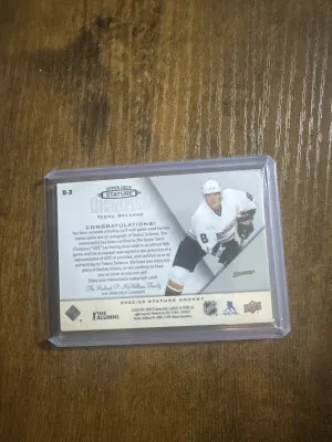 Teemu Selanne stature auto mem card 3/9 back
