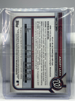 2022 BOWMAN CHROME 1ST PROSPECT AUTO ANDRY LARA ON CARD!!! back