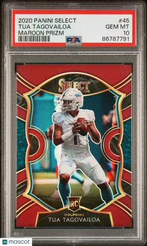 2020 Panini Select Tua Tagovailoa #45 109/149 PSA 10 front