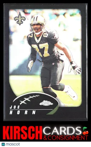 Joe Horn 2002 Topps Chrome #117 Black Refractors #/599 New Orleans Saints front