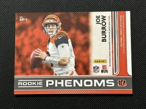 Joe Burrow 2020 Donruss Optic #RP-1 Rookie Phenoms Orange Hyper Prizm Patch RC back