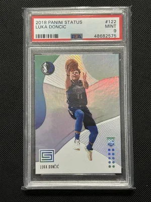 Luka Doncic 2018 Panini Status #122 PSA 9 RC front