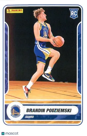 Brandin Podziemski 2023-24 Panini Sticker & Card Collection #88 Cards RC front