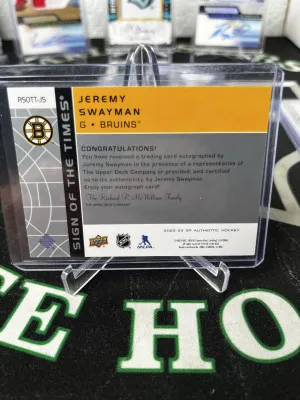 Jeremy Swayman back