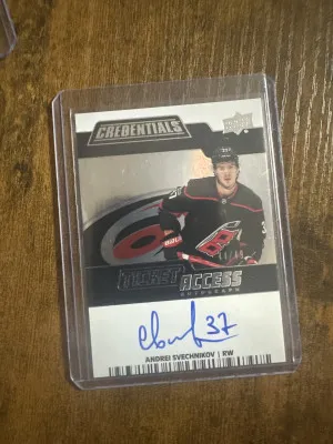 Andrei svechnikov ticket access on card auto 44/49 front