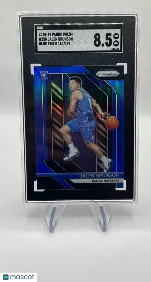2018 Panini Prizm Jalen Brunson Rookie Blue /199 SGC 8.5 AWESOME Color match  🤩 front