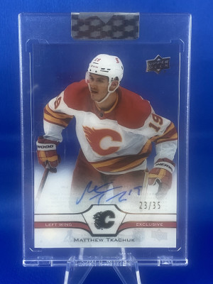 2020-21 UD Clear Cut Hockey Matthew Tkachuk Auto #CC-MT 23/35 NM-MT front