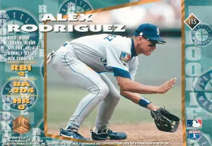 Alex Rodriguez 1995 Sportflix UC3 #115 Lenticular Baseball back