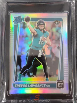 2021 Optic Trevor Lawrence Silver Holo Rated Rookie front