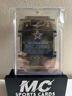 2021 Micah Parsons Select White Die-Cut /99 back