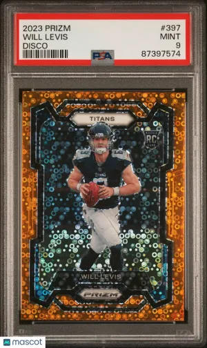 Will Levis 2023 Panini Prizm Disco #397 Rookie RC PSA 9 front