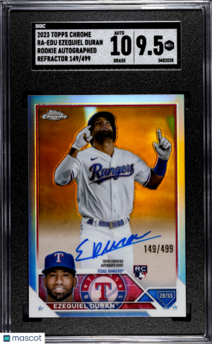 2023 Topps Chrome Ezequiel Duran #RA-EDU RK. Auto. Ref. SGC 9.5 front