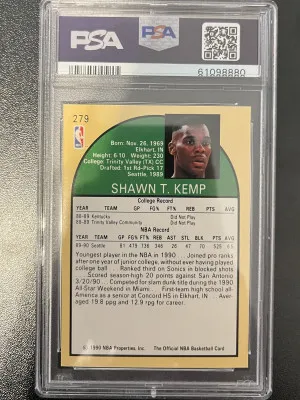 1990 hoops Shawn kemp RC back