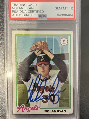 1978 Topps Nolan Ryan auto front