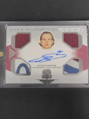 2020/21 The Cup Bowen Byram Rookie Signature Unis #'d /49 front