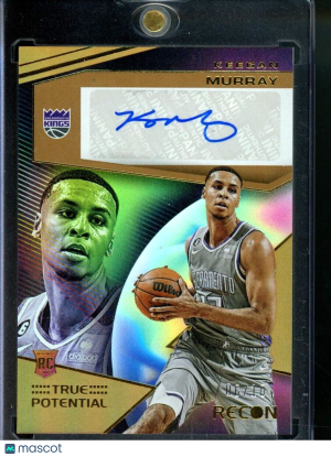 2022-23 Recon Keegan Murray RC /10 Rookie Gold True Potential Signatures Auto front