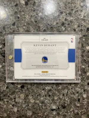 2018-19 national treasures Kevin Durant colossal patch auto /25 game used back