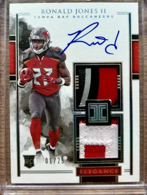 2018 Panini Impeccable Ronald Jones II RPA /25 front