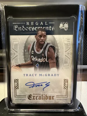 2015 Panini Excalibur Regal Endorsements Tracy McGrady Auto /99 front