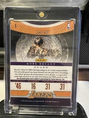 2009-10 Panini Season Update Kobe Bryant Lakers Legacy PRIME jersey /49 back
