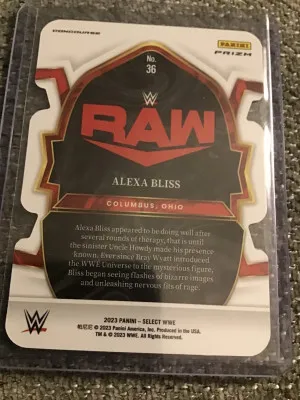 2023 Panini select concourse silver die-cut Alexa Bliss back