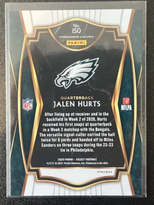 2020 select Jalen Hurts RC silver back