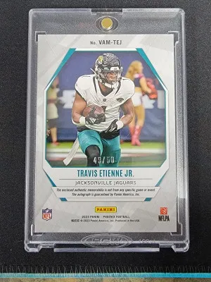 2023 Pheonix Travis Etienne Jr. Auto #'d /50 back