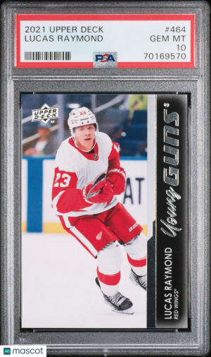 2021-2022 Upper Deck Lucas Raymond #464 PSA 10 front