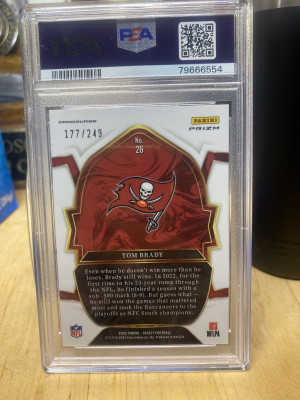2022 Select Tri color prizm Tom Brady back