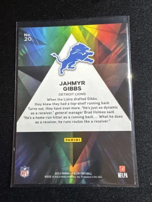 2023 Prizm Jahmyr Gibbs Prozmatic back