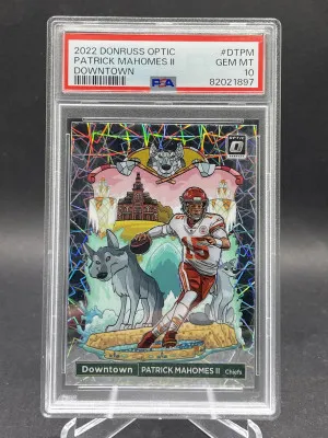 2022 Panini Donruss Optic Downtown Patrick Mahomes II #DT-PM PSA 10 Gem Mint front