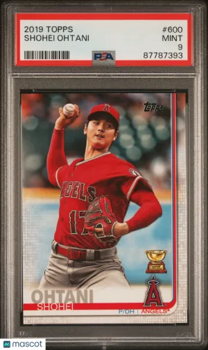 2019 Topps Baseball Shohei Ohtani #600 PSA 9 87787393 front