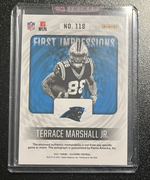 2021 Panini Illusions Terrace Marshall Jr. RPA /299 *SEALED* back