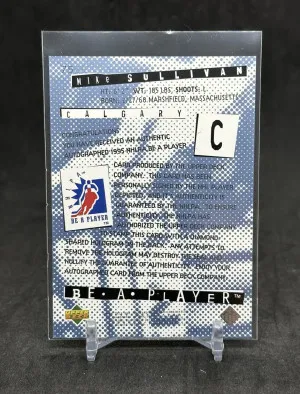 Mike Sullivan 1994-95 Upper Deck NHLPA Be A Player Auto  #75 back