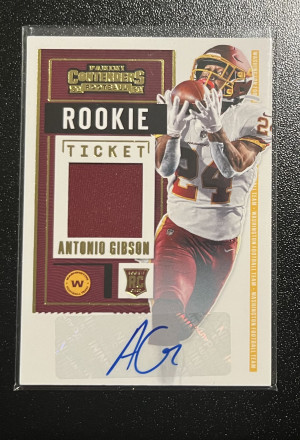 2020 Panini Contenders Antonio Gibson Rookie Ticket Auto front