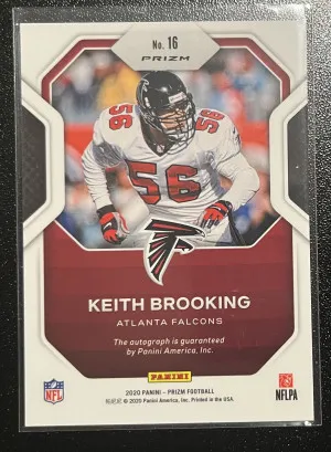2020 Panini Prizm Keith Brooking Sensational Signatures back