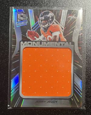 2020 Panini Spectra Jerry Jeudy Monumental Patch /75 front