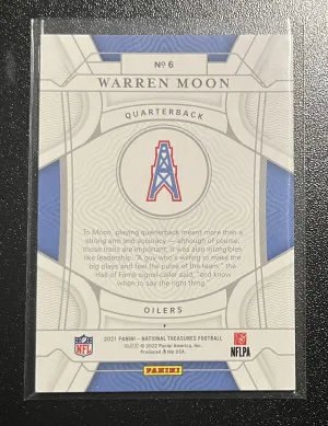2021 Panini National Treasures Warren Moon /99 back