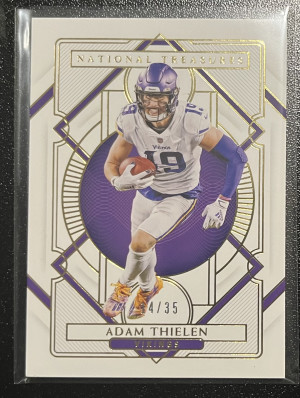 2020 Panini National Treasures Adam Thielen /35 front