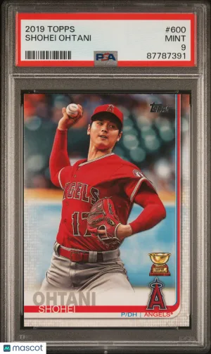 2019 Topps Baseball Shohei Ohtani #600 PSA 9 87787391 front