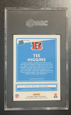 2020 Donruss Optic Tee Higgins Blue Scope Prizm back