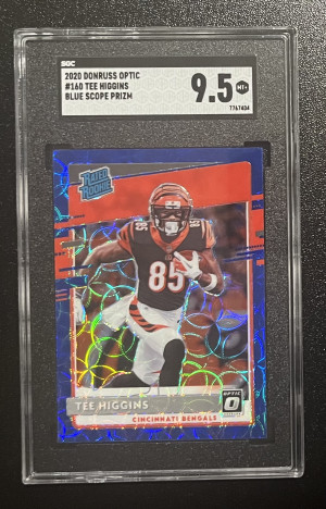 2020 Donruss Optic Tee Higgins Blue Scope Prizm front