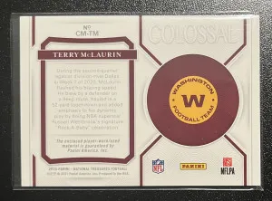 2020 Panini National Treasures Terry McLaurin Colossal Patch /99 back