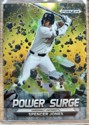 2022 Panini Prizm Draft Picks Power Surge Spencer Jones /10 front